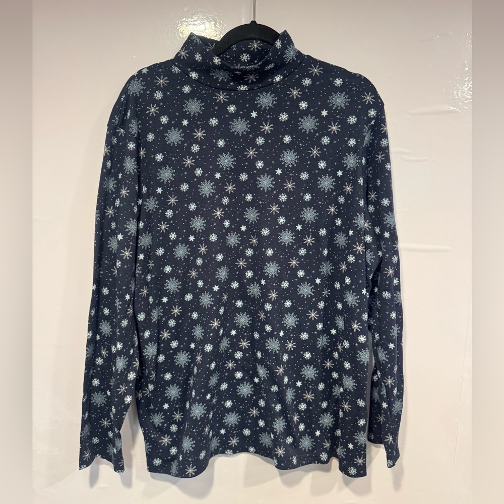 Northcrest snowflake Christmas turtle neck